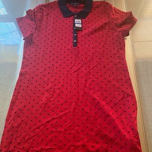 Girl’s Tommy Hilfiger Dress , Red/dark blue polka dots